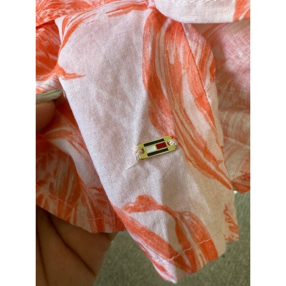 Tommy Hilfiger Pure Cotton Floral Printed Puff Sleeve Wrap Tie Waist Blouse XXL - Picture 6 of 10